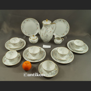 Serwis Furstenberg kawowy hrebaciany na 6 osób romantyczna porcelana  Serwis do kawy herbaty Furstenberg na 6 osób  - 3