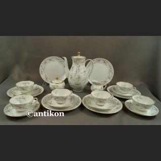 Serwis Furstenberg kawowy hrebaciany na 6 osób romantyczna porcelana  Serwis do kawy herbaty Furstenberg na 6 osób  - 1