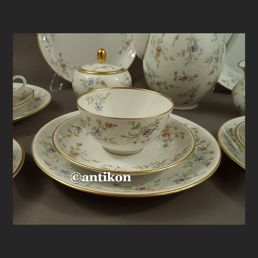 Serwis Furstenberg kawowy hrebaciany na 6 osób romantyczna porcelana  Serwis do kawy herbaty Furstenberg na 6 osób  - 2