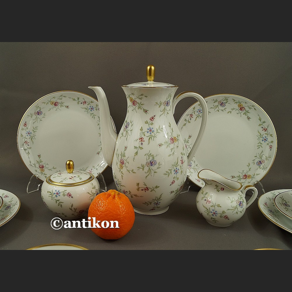 Serwis Furstenberg kawowy hrebaciany na 6 osób romantyczna porcelana  Serwis do kawy herbaty Furstenberg na 6 osób  - 4