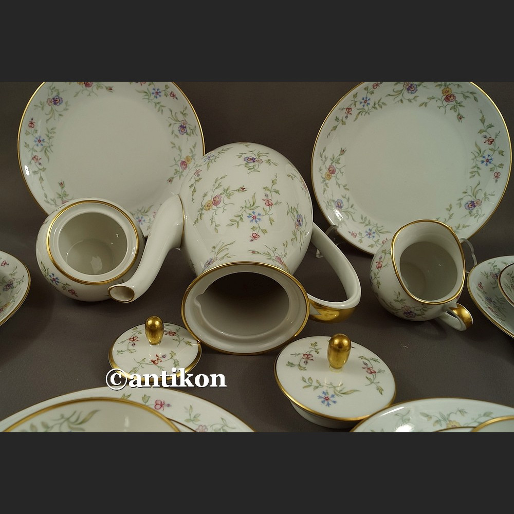 Serwis Furstenberg kawowy hrebaciany na 6 osób romantyczna porcelana  Serwis do kawy herbaty Furstenberg na 6 osób  - 8