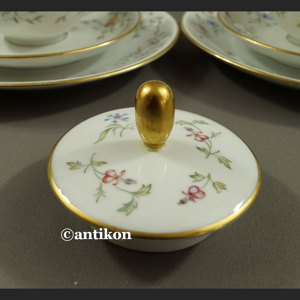 Serwis Furstenberg kawowy hrebaciany na 6 osób romantyczna porcelana  Serwis do kawy herbaty Furstenberg na 6 osób  - 5