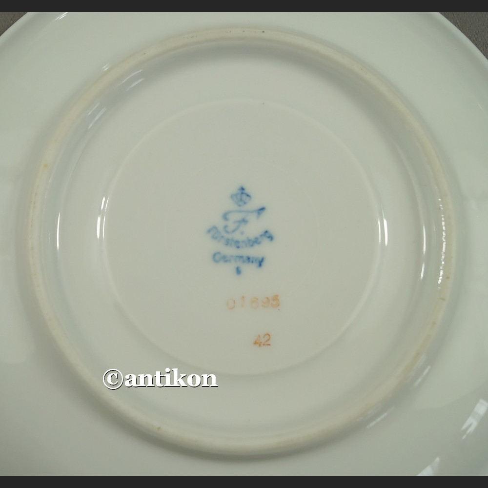 Serwis Furstenberg kawowy hrebaciany na 6 osób romantyczna porcelana  Serwis do kawy herbaty Furstenberg na 6 osób  - 7