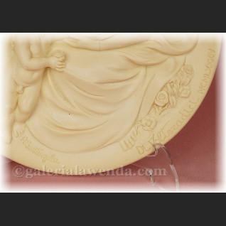 Relief alabastrowy płaskorzeźba Madonna z Dzieciątkiem Relief alabastrowy płaskorzeźba Madonna z Dzieciątkiem
