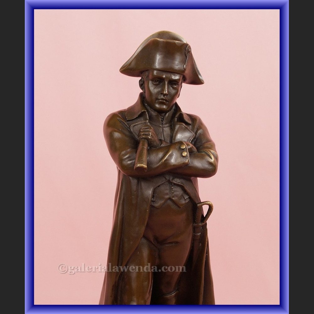Rzeźba z brązu Napoleon z lunetą Francja Rzeźba z brązu Napoleon z lunetą Francja