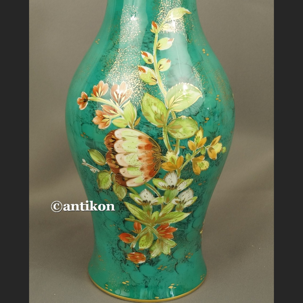 Wazon Rosenthal duży zielony  ręcznie malowany 