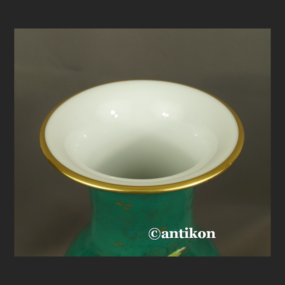 Wazon Rosenthal duży zielony  ręcznie malowany 