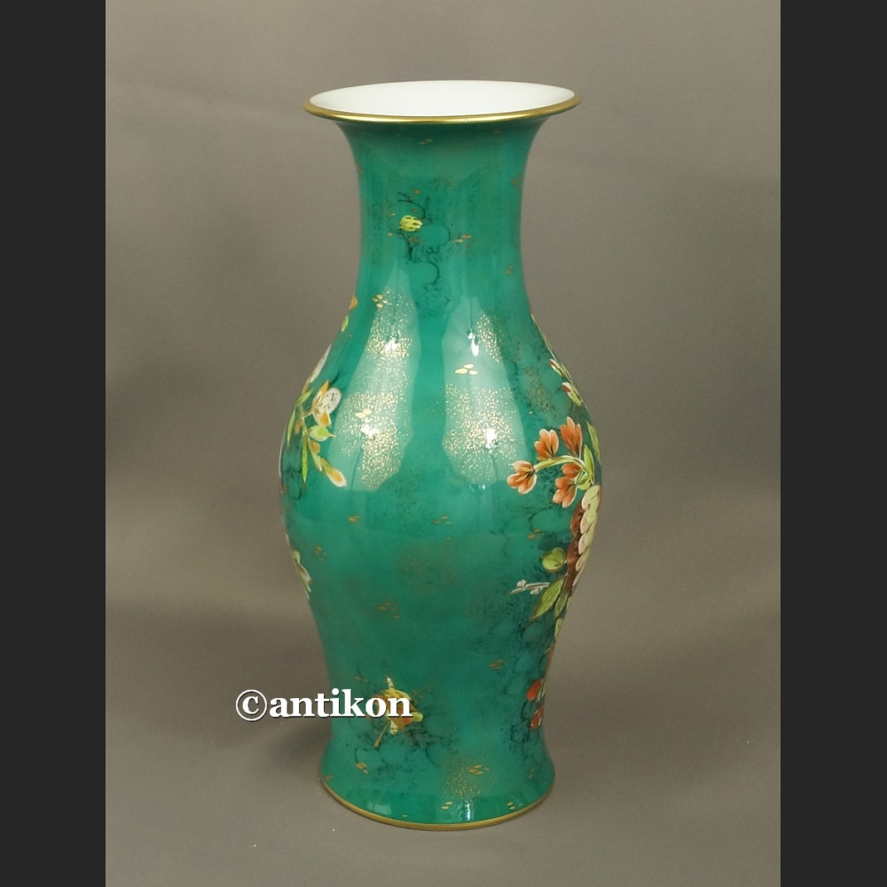 Wazon Rosenthal duży zielony  ręcznie malowany 