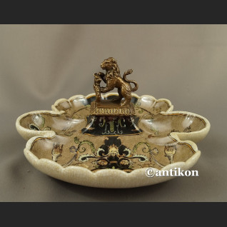 Patera z lwem kabaret porcelanowy Patera z lwem kabaret porcelanowy