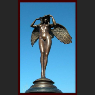 Kobieta anioł rzeźba z brązu ogromny akt 