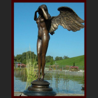 Kobieta anioł rzeźba z brązu ogromny akt 