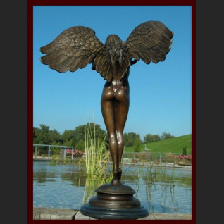 Kobieta anioł rzeźba z brązu ogromny akt 