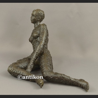 Rzeźba z brązu modernistyczny akt Dali 