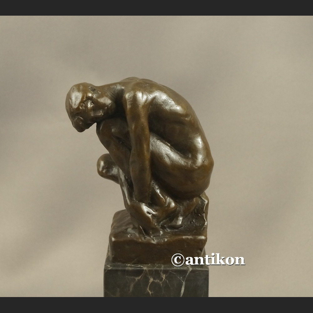 Rzeźba chłopiec A. Rodin klasyka brąz Rzeźba chłopiec A. Rodin klasyka brąz