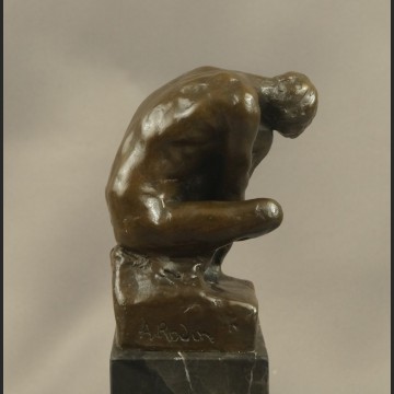 Chłopiec A. Rodin znakomita rzeźba klasyka brąz