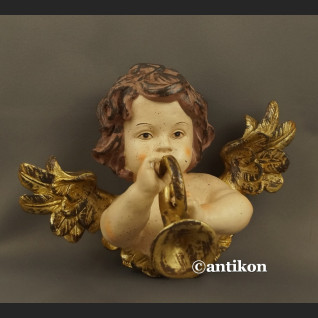 Anioł z trąbką barokowa figura  Anioł z trąbką barokowa figura