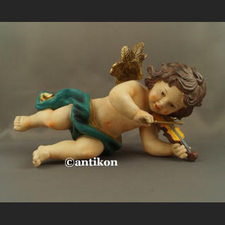 Anioł skrzypek duża barokowa figurka