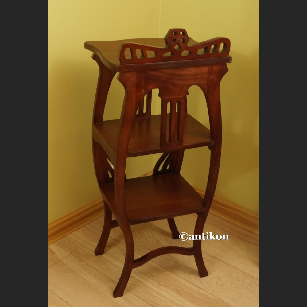 Kolumna drewniany postument  wysoki stolik pod rzeźbę lub lampę 