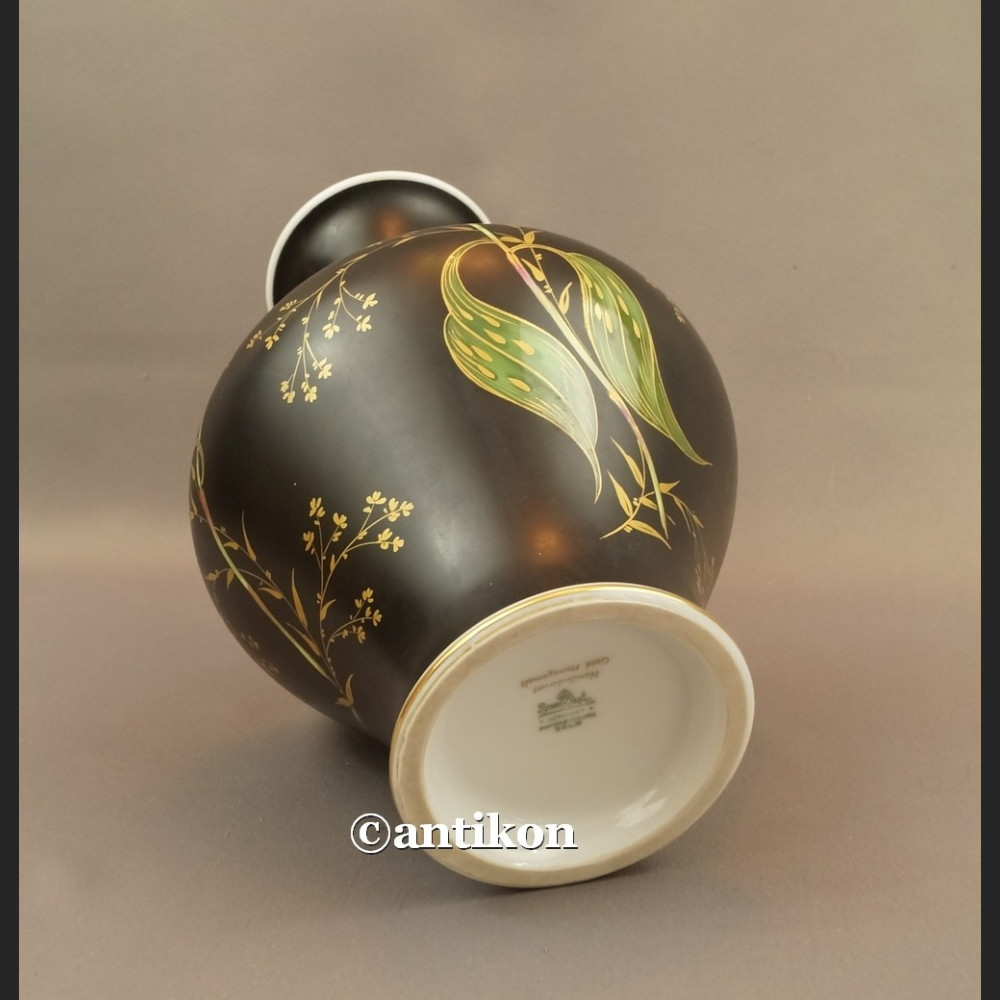 Wazon Rosenthal wielki z lilią malowany Wazon Rosenthal wielki z lilią malowany