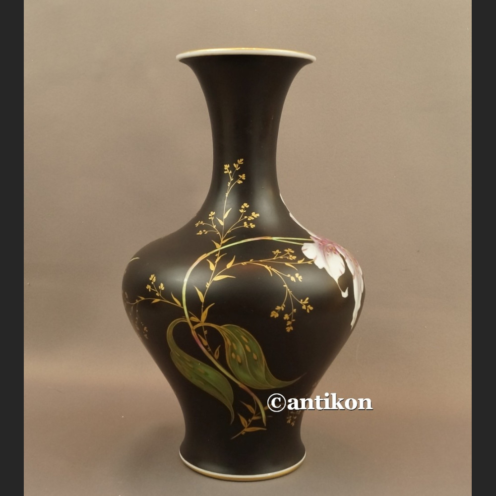 Wazon Rosenthal wielki z lilią malowany Wazon Rosenthal wielki z lilią malowany