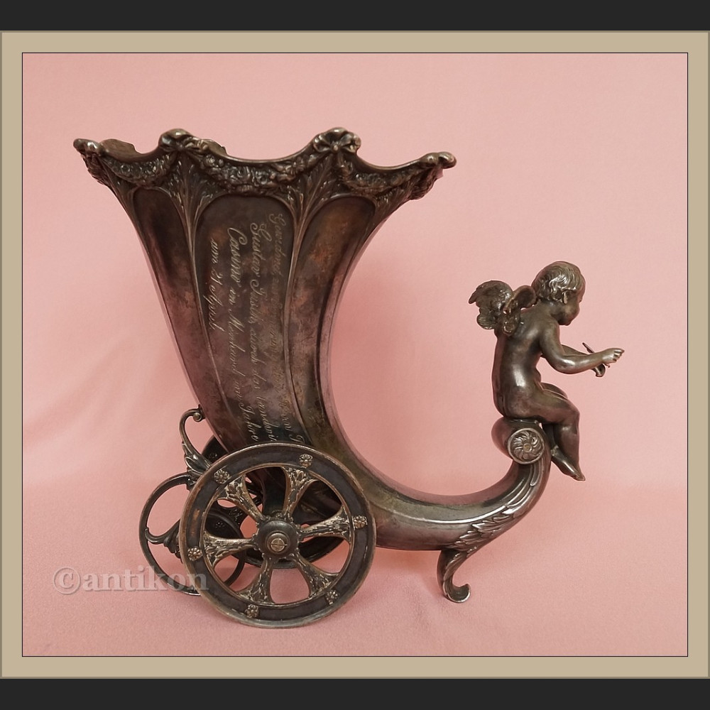 Róg obfitości na szczęście WMF antyk  Róg obfitości na szczęście WMF antyk