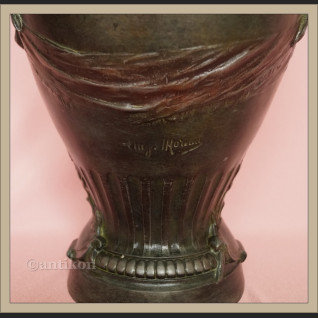 Wazon z brązu secesja Francja A. Moreau 