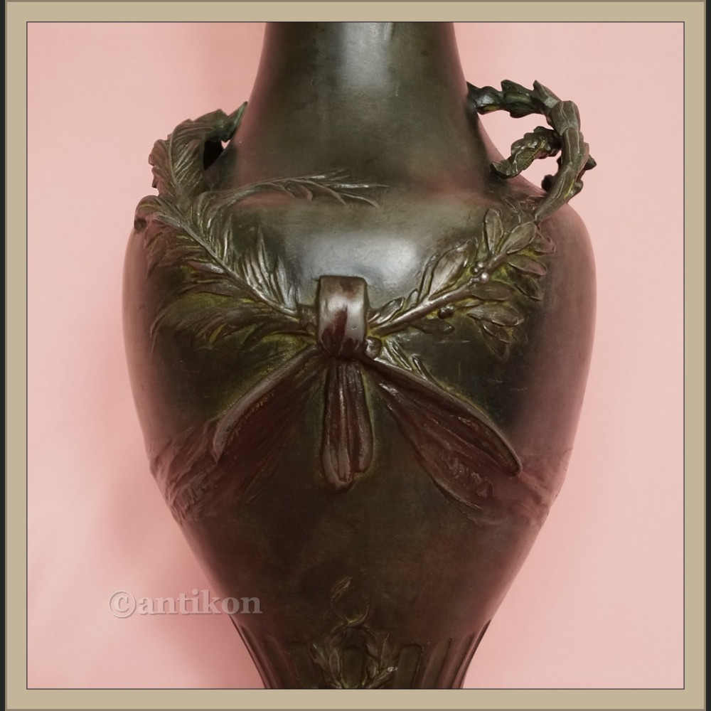 Wazon z brązu secesja Francja A. Moreau 