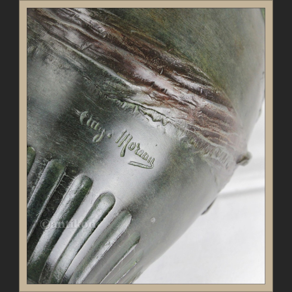 Wazon z brązu secesja Francja A. Moreau 