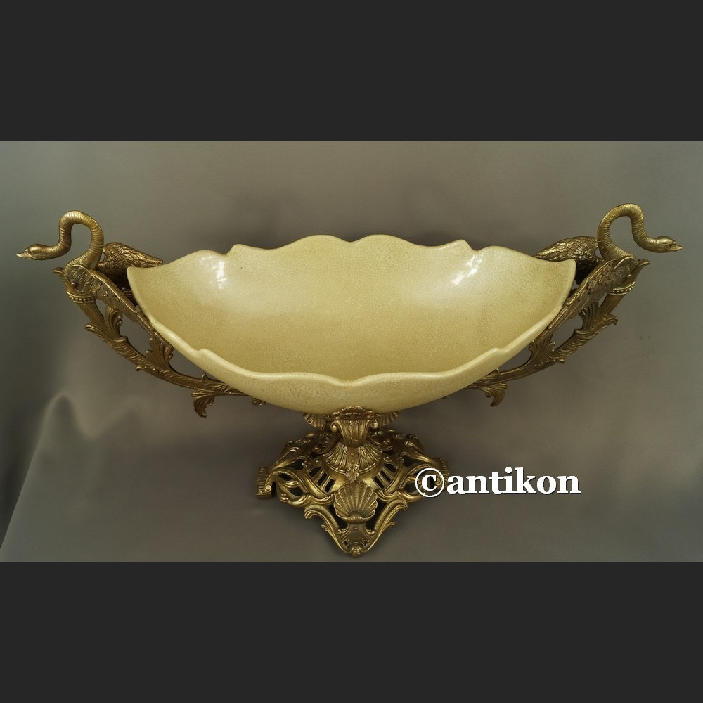 Patera porcelana z brązem Pałacowa ogromna Patera porcelana z brązem Pałacowa ogromna