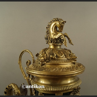 Róg obfitości wielki porcelana z brązem