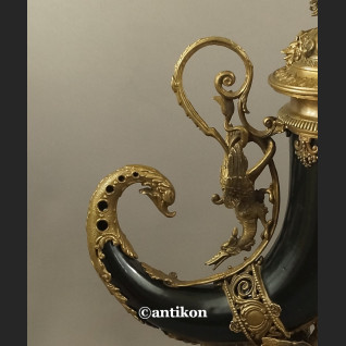 Róg obfitości wielki porcelana z brązem