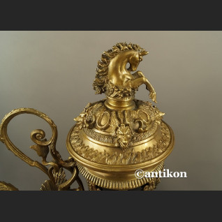 Róg obfitości wielki porcelana z brązem