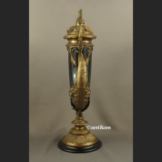 Róg obfitości wielki porcelana z brązem