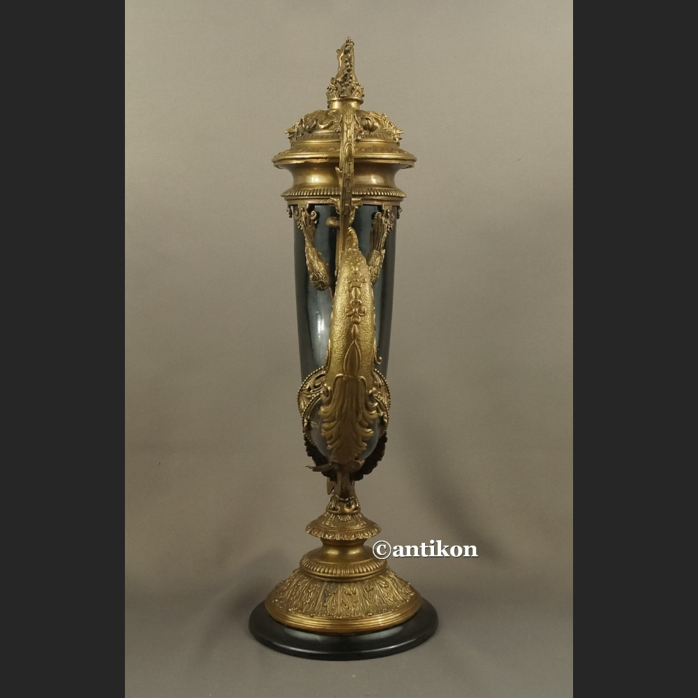 Róg obfitości wielki porcelana z brązem