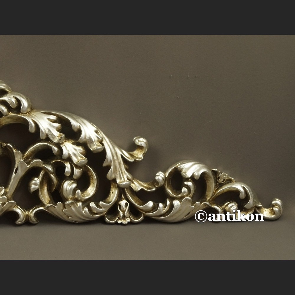 Zwieńczenie ażurowe srebrne kwiaty nadproże