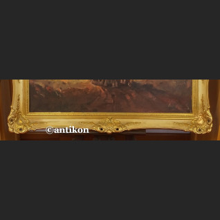 Obraz olejny trojka konie  ok 1900 