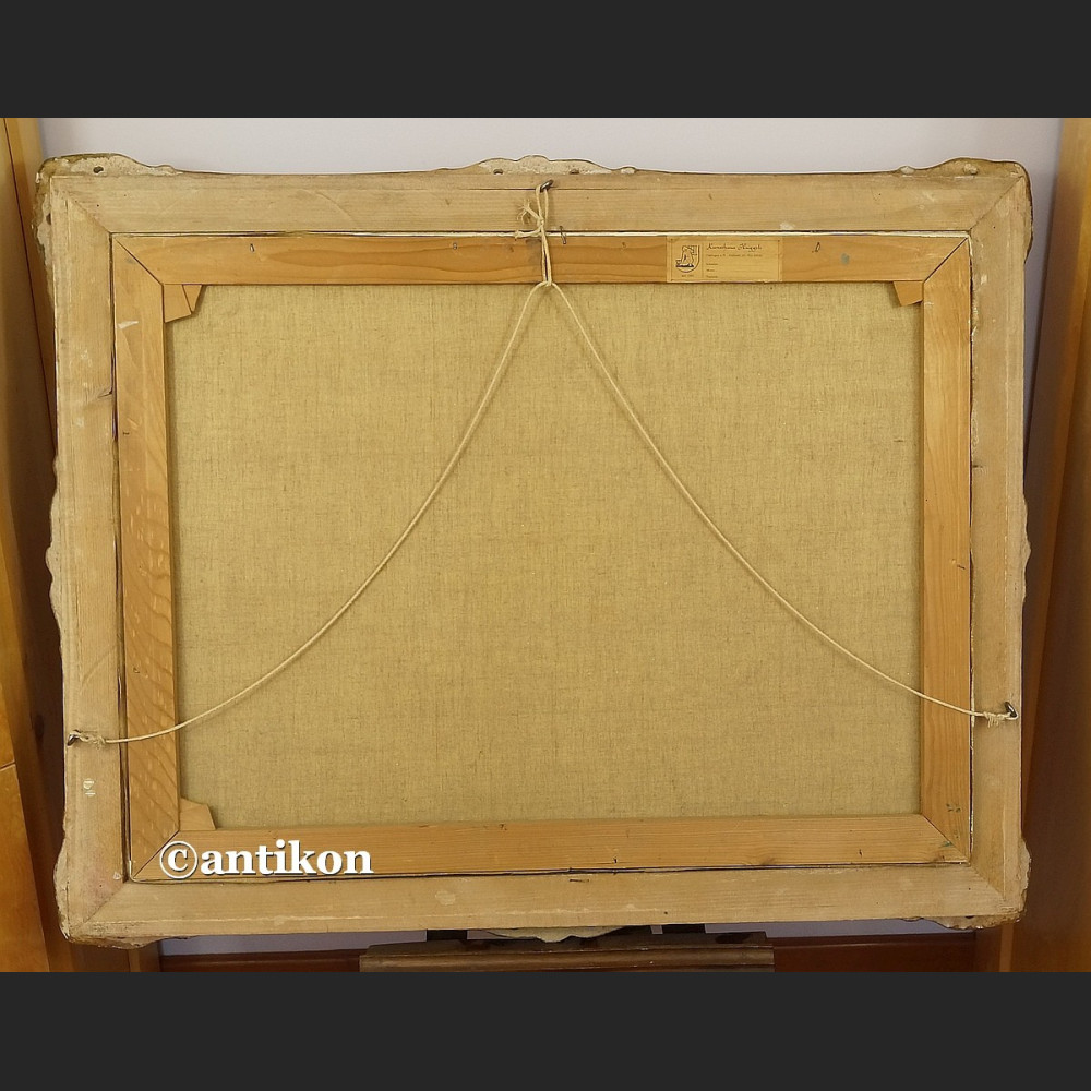 Obraz olejny trojka konie  ok 1900 