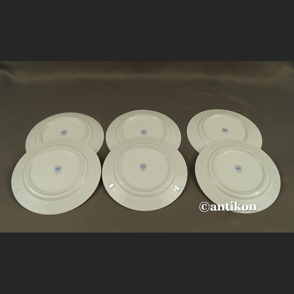 Talerze deserowe motywy myśliwskie niemiecka porcelana 