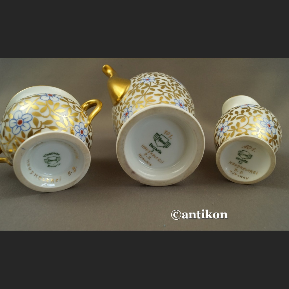 Serwis  Rosenthal Thomas Bavaria Empire ręcznie malowan złoty 