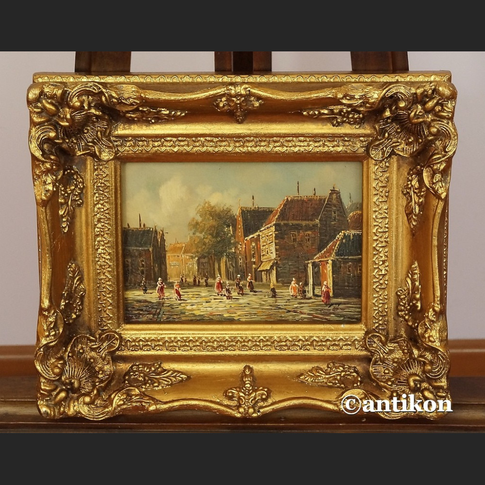 Obraz olejny Gdańsk miniatura Obraz olejny Gdańsk miniatura