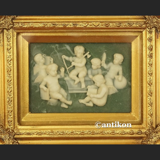 Relief alabastrowy Aniołki obraz z alabastru Relief alabastrowy Aniołki obraz z alabastru