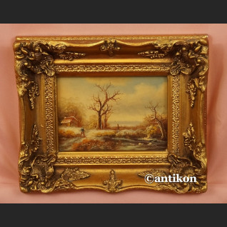 Obraz olejny zimowy pejzaż zima  Obraz olejny zimowy pejzaż zima