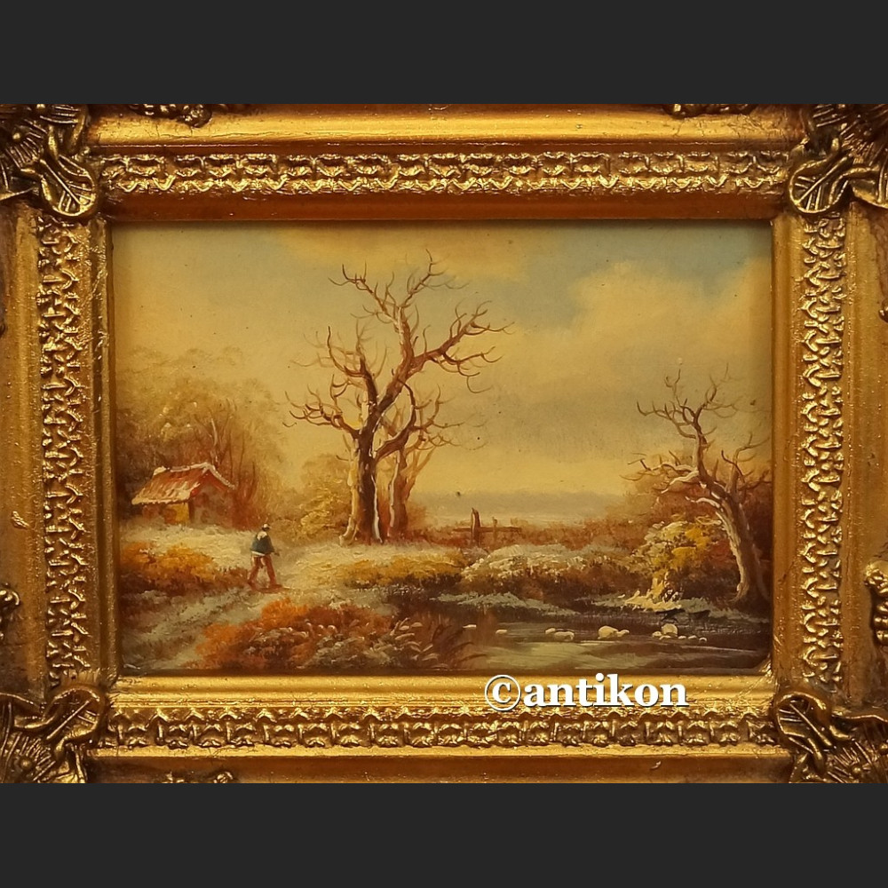 Obraz olejny zimowy pejzaż zima  Obraz olejny zimowy pejzaż zima