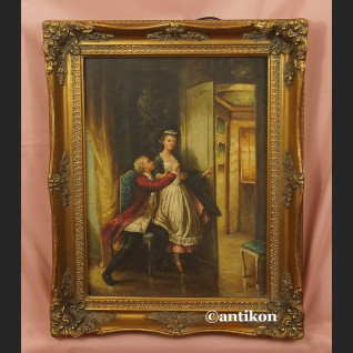 Obraz olejny Porywy serc scena rodzajowa 