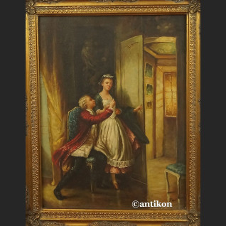 Obraz olejny Porywy serc scena rodzajowa  Obraz olejny Porywy serc scena rodzajowa