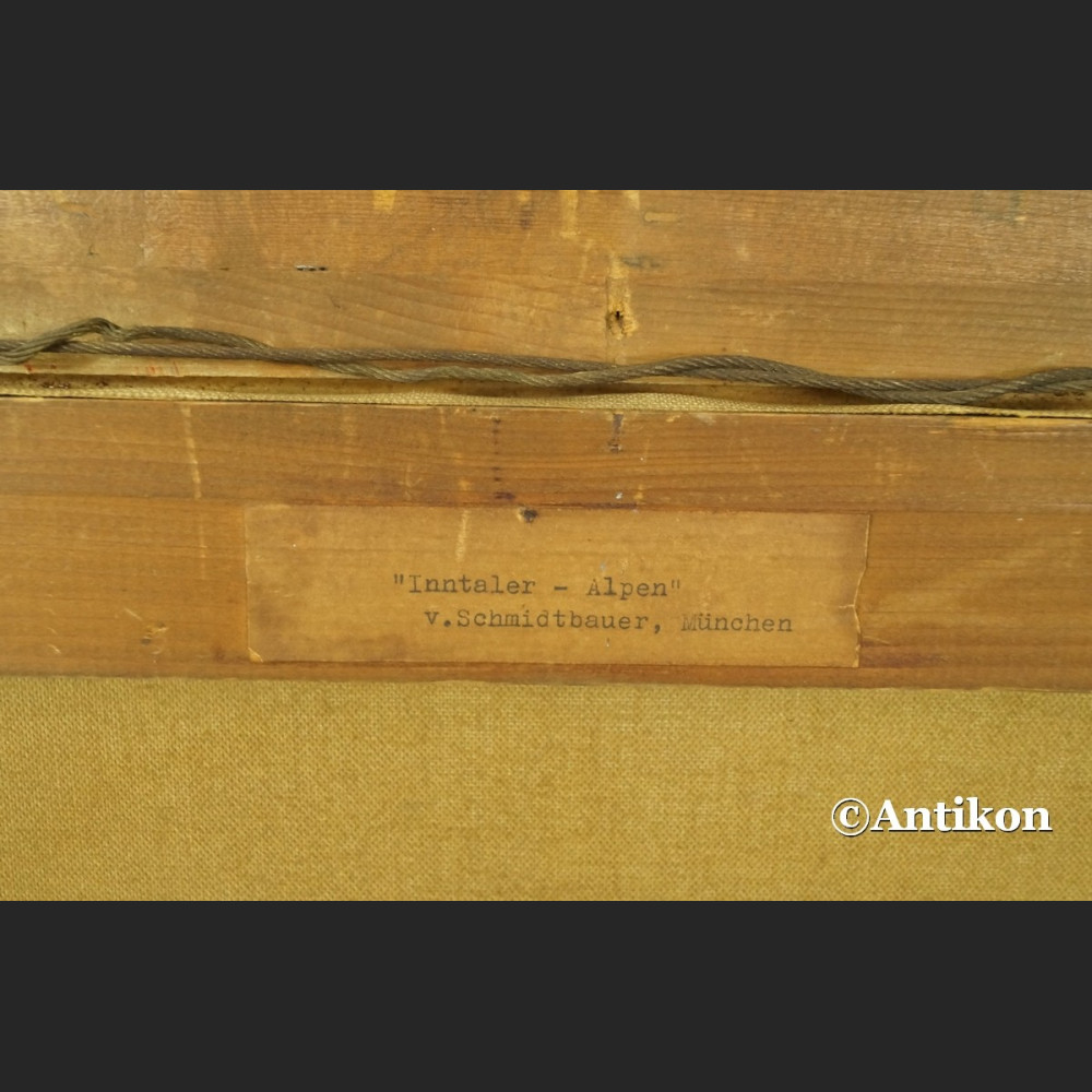 Obraz olejny alpejski pejzaż rzeki Inn