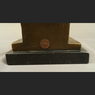 Figurka z brązu kościotrup duży myśliciel 