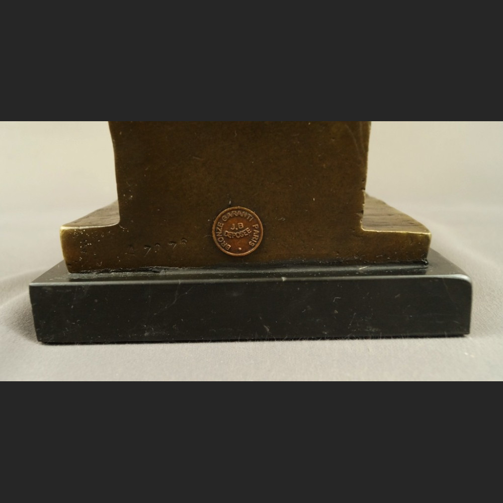 Figurka z brązu kościotrup duży myśliciel 