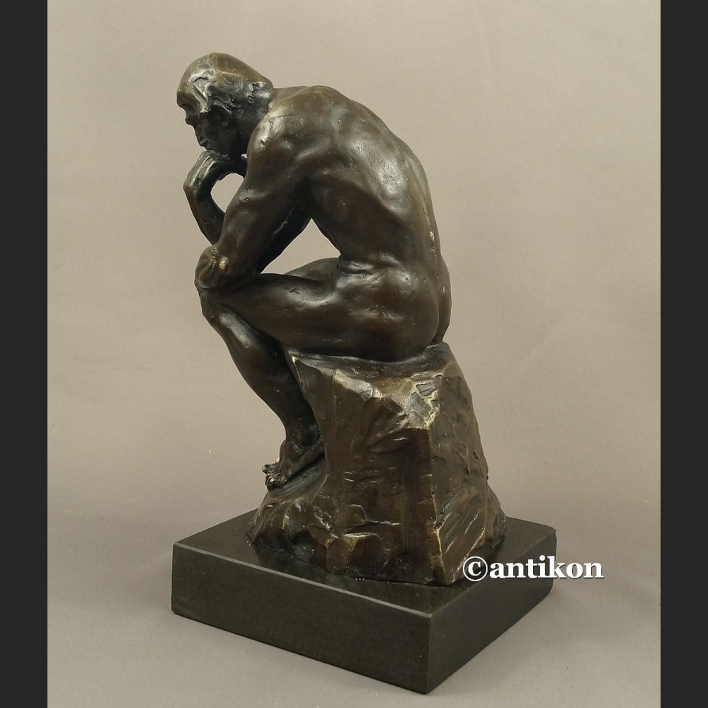 Myśliciel A. Rodin figura z brązu duża Myśliciel A. Rodin figura z brązu duża