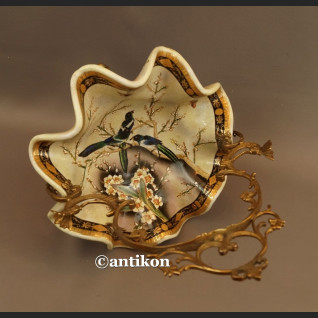 Patera na owoce koszyk porcelanowy z jaskółkami 